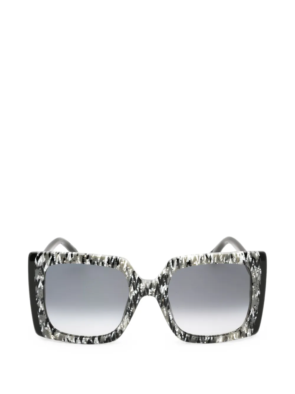 MISSONI EYEWEAR zigzag-print rectangle-frame sunglasses