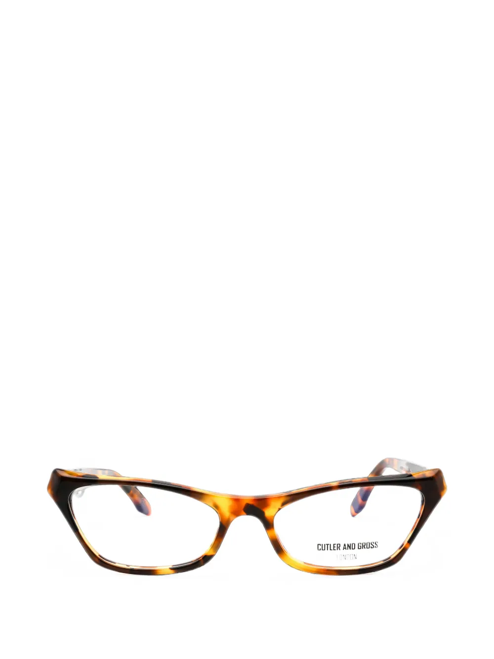Cutler & Gross logo-detail cat-eye frame glasses · 57