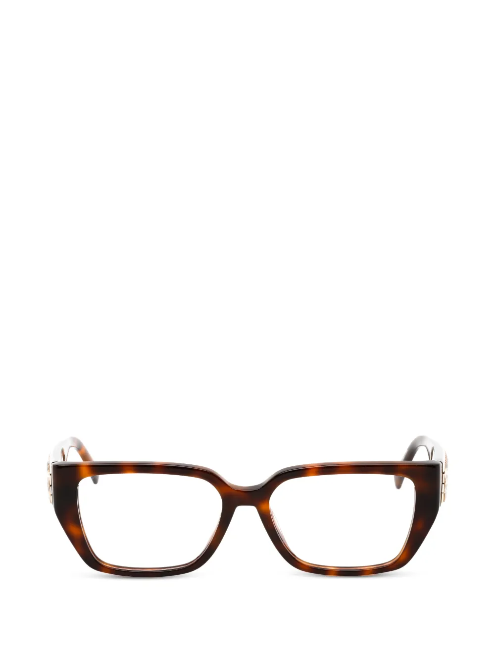 Swarovski Eyewear tortoiseshell-effect rectangle-frame glasses · 54