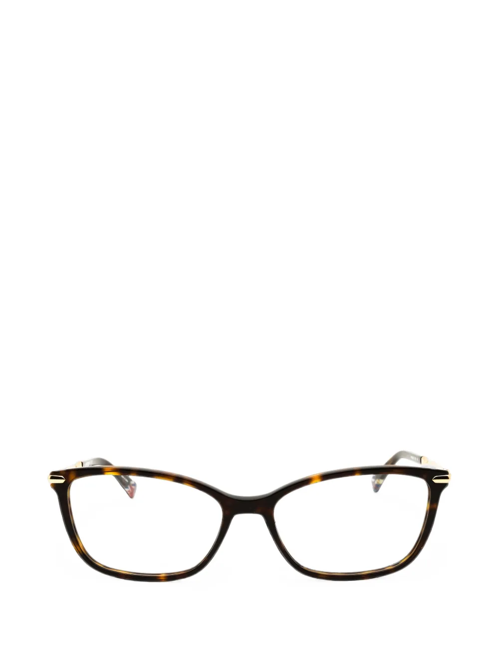 MISSONI EYEWEAR tortoiseshell-effect rectangle-frame glasses
