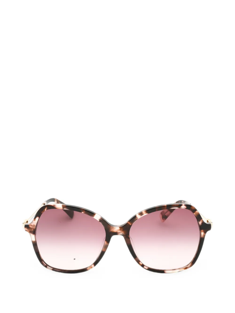 Longchamp tortoiseshell-effect oversized sunglasses - Marrone