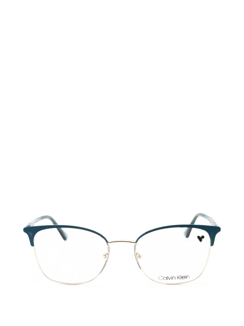 Calvin Klein geometric-frame glasses - Blu