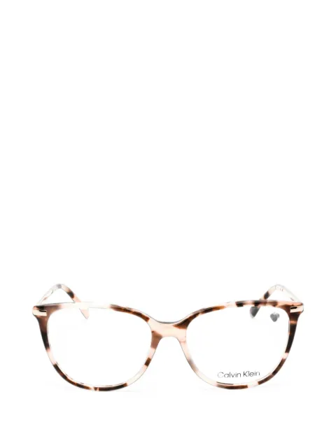 Calvin Klein tortoiseshell-effect cat-eye glasses