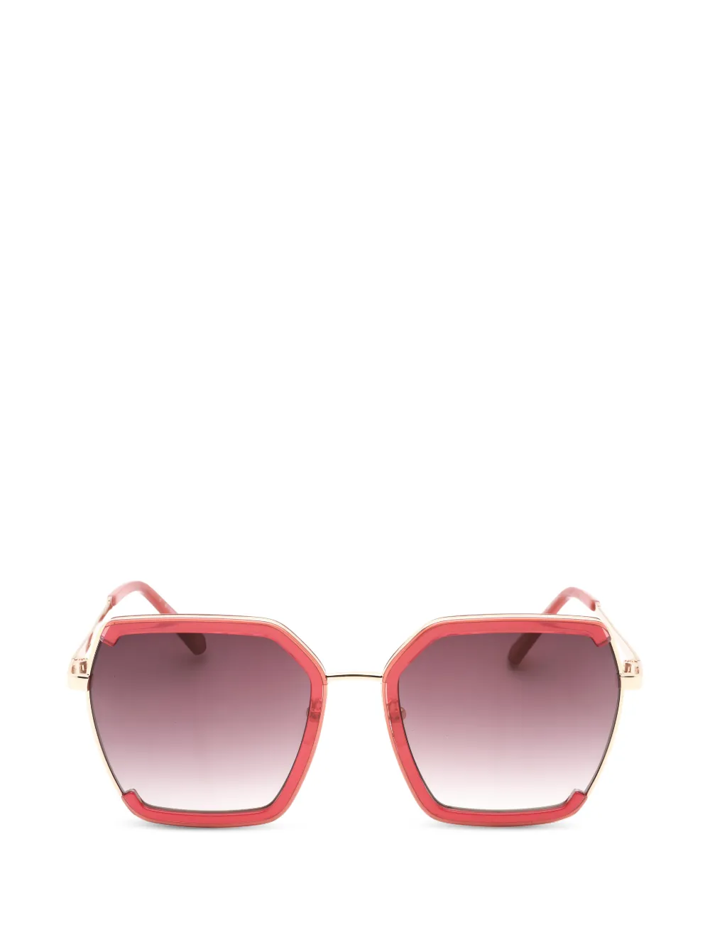 GUESS EYEWEAR oversized geometric-frame sunglasses · 58