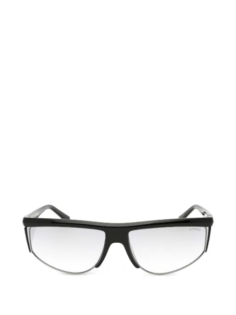 GUESS USA oval-frame mirrored sunglasses