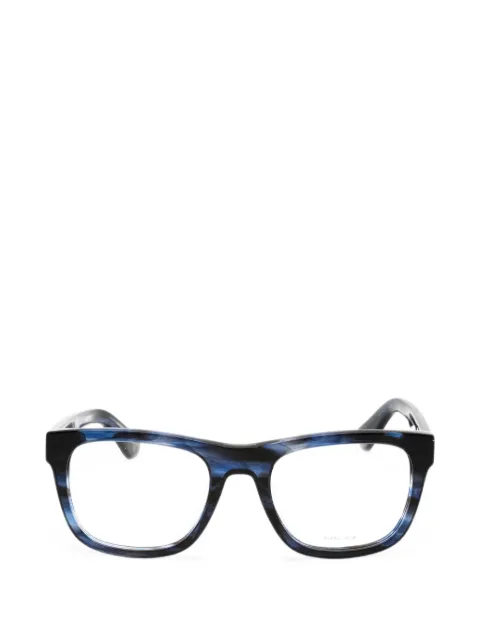 Police rectangle-frame glasses