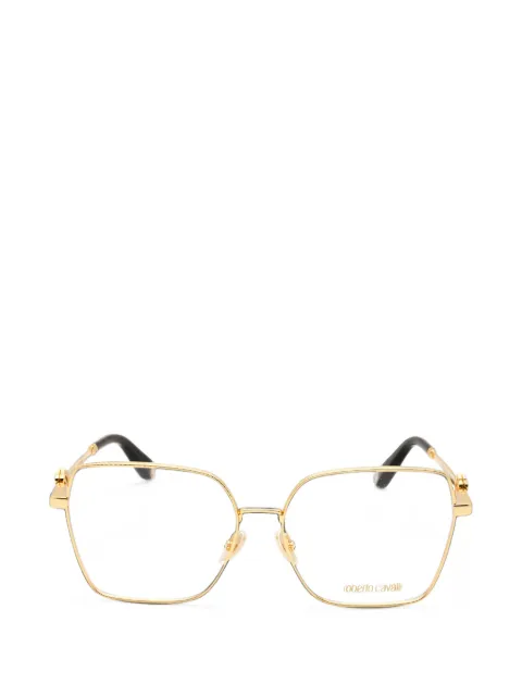 Roberto Cavalli logo-plaque geometric-frame glasses