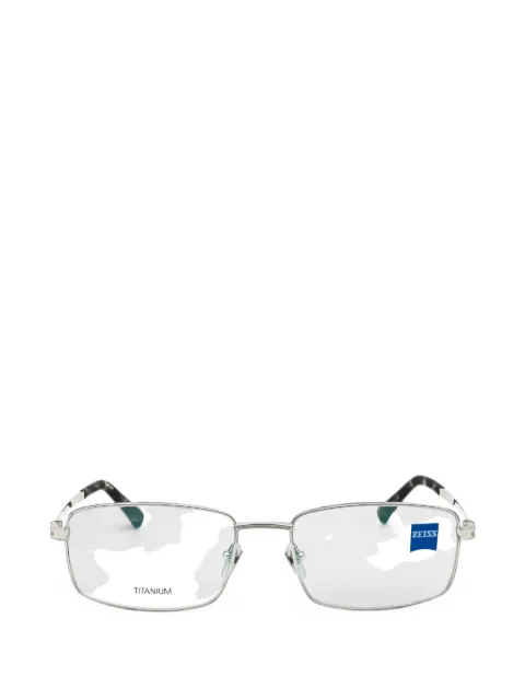 Zeiss rectangle-frame titanium glasses