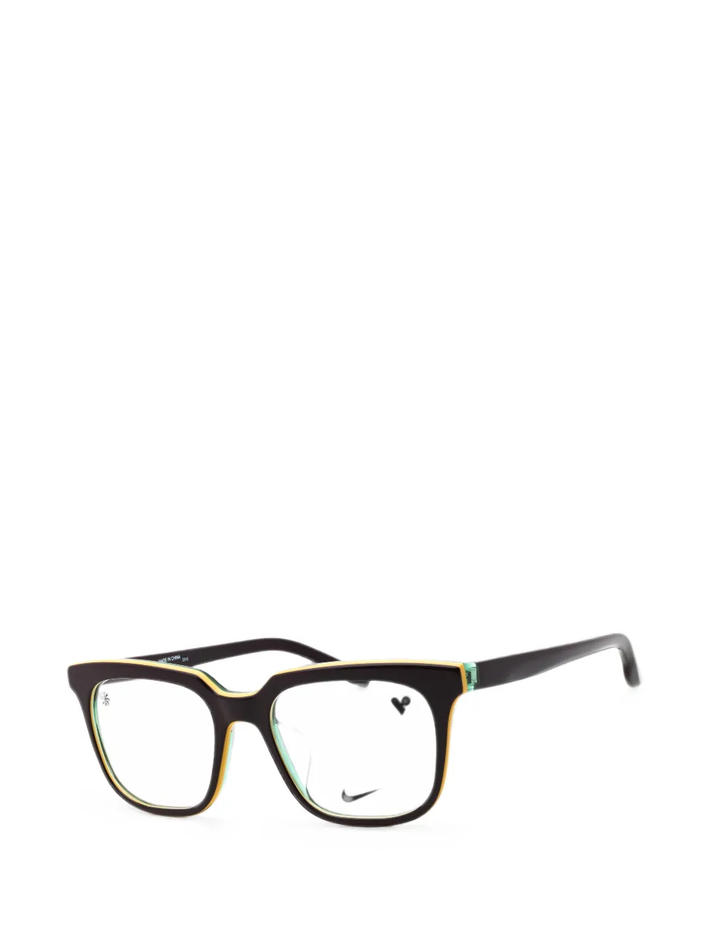 Nike rectangle-frame glasses Zwart
