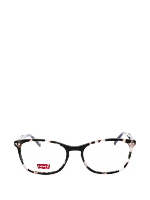 Levi's tortoiseshell-effect oval-frame glasses