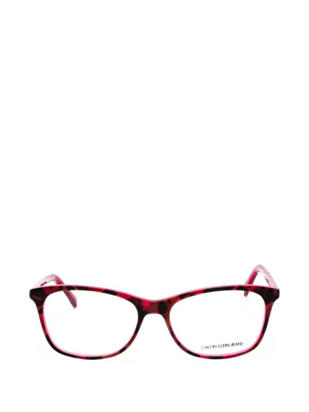 Calvin Klein Jeans tortoiseshell-effect rectangle-frame glasses - Rosa