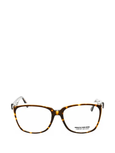 Skechers tortoiseshell-effect rectangle-frame glasses