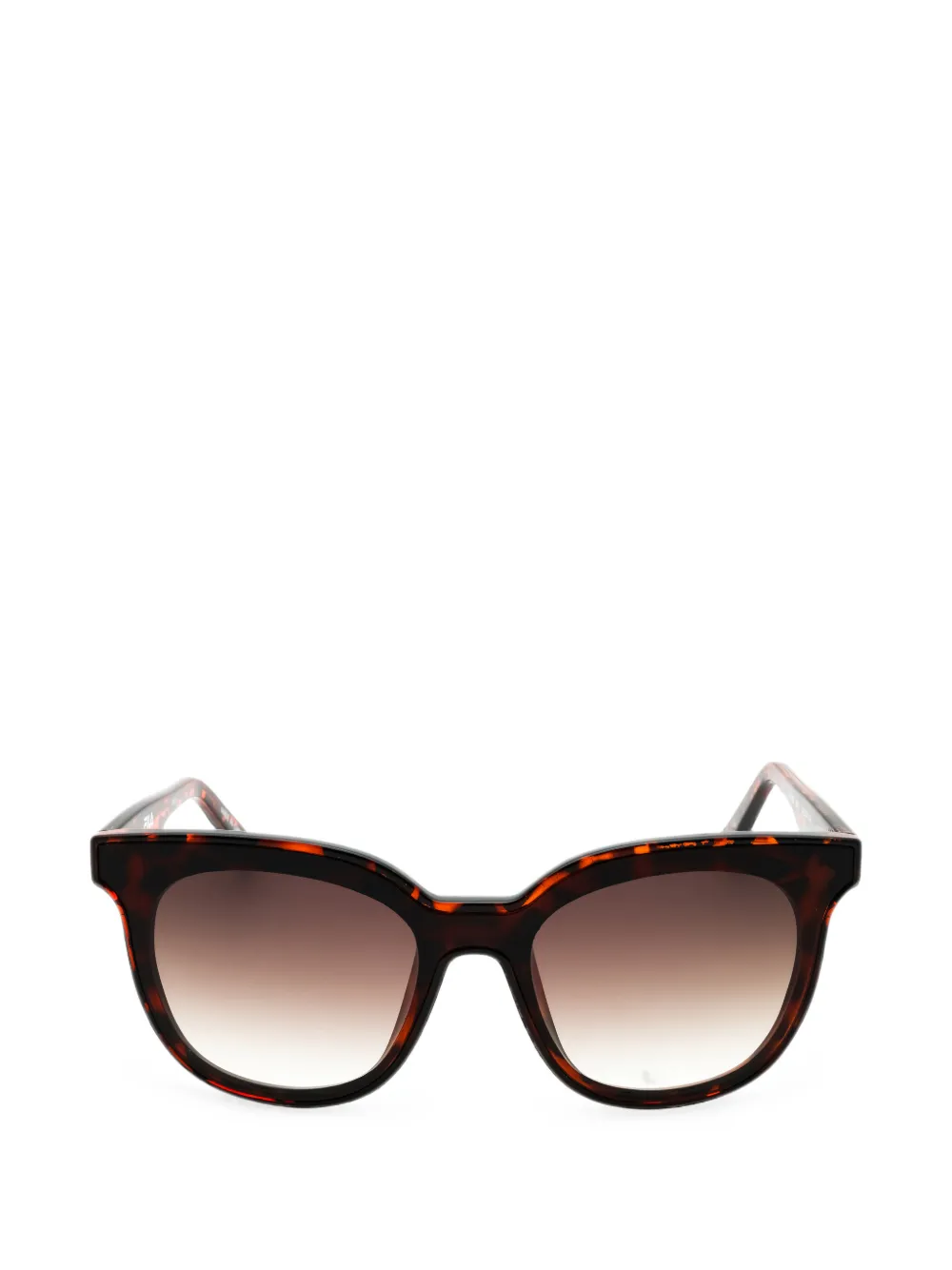 Fila tortoiseshell-effect round-frame sunglasses