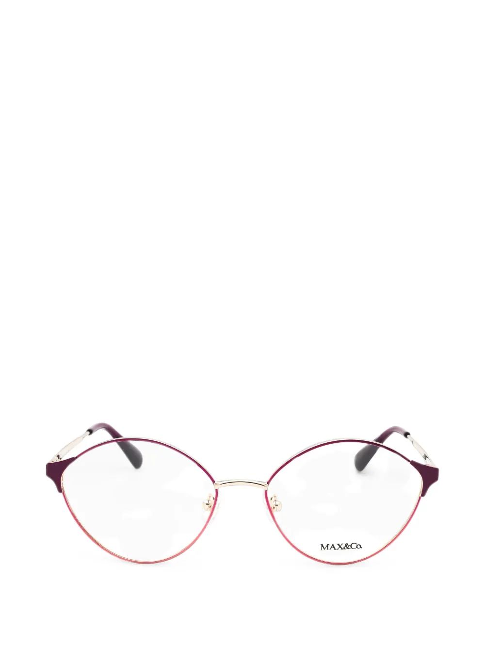 Max & Co Oval-frame Glasses In Pink