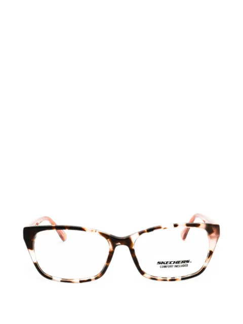 Skechers tortoiseshell-effect rectangle-frame glasses
