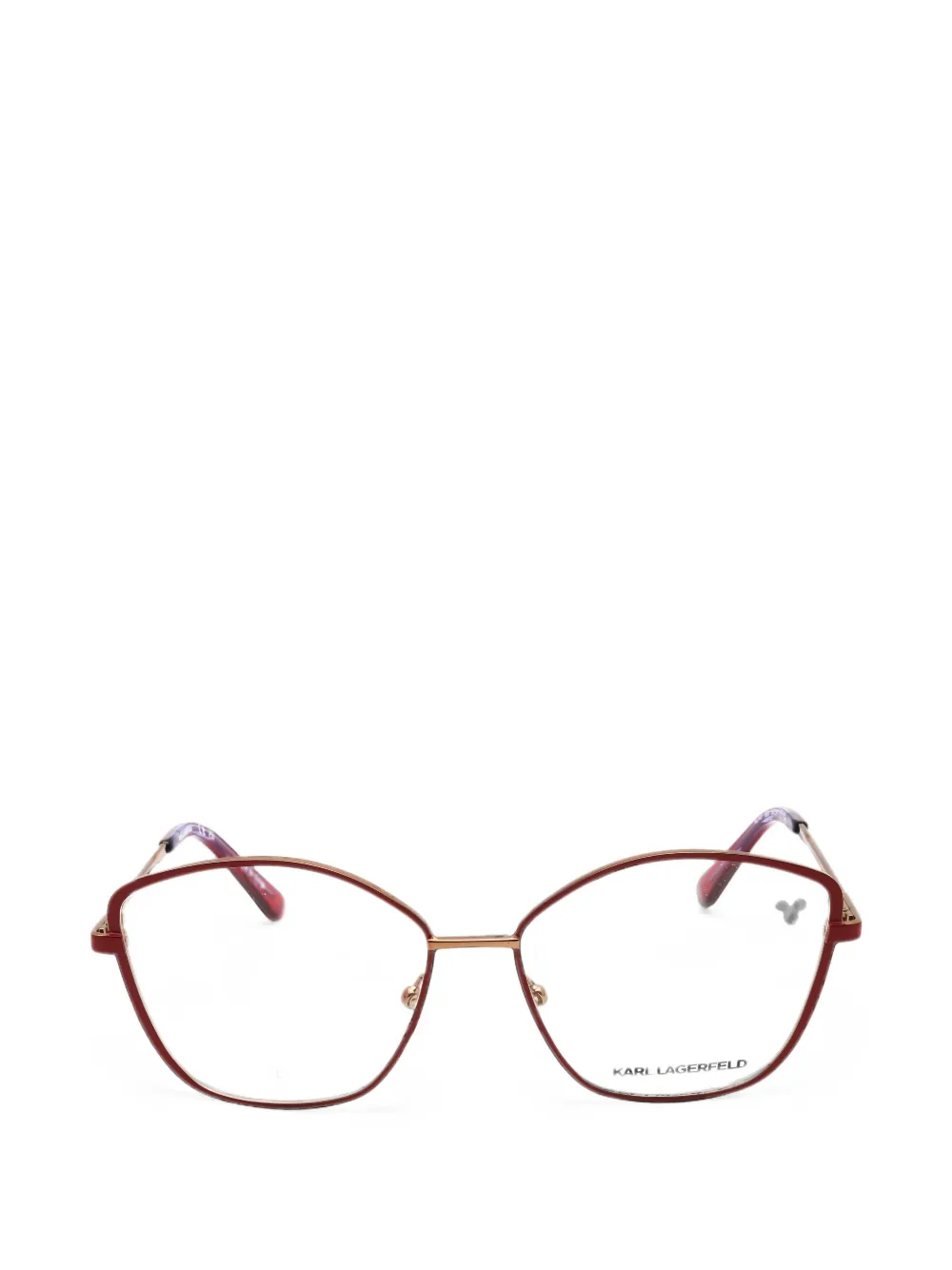 Karl Lagerfeld logo-detail glasses - Rosso