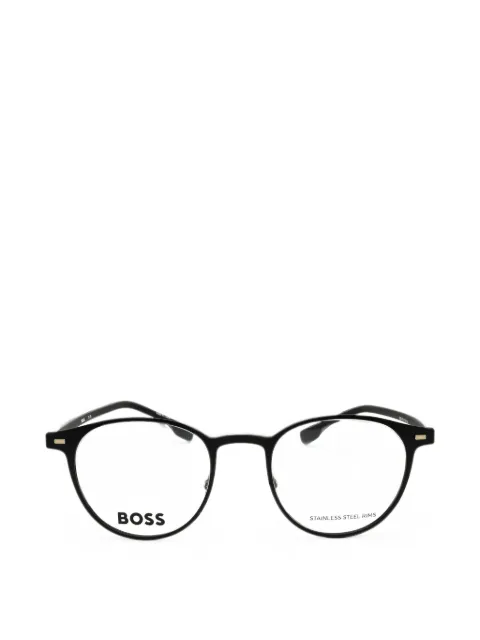 BOSS round-frame glasses