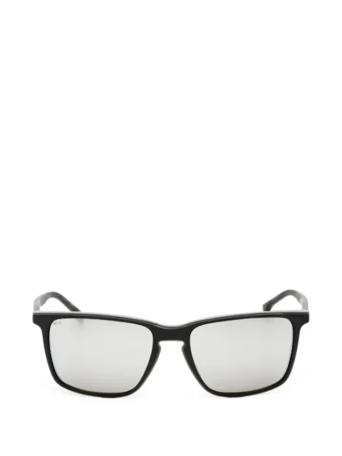 BOSS rectangle-frame mirrored sunglasses