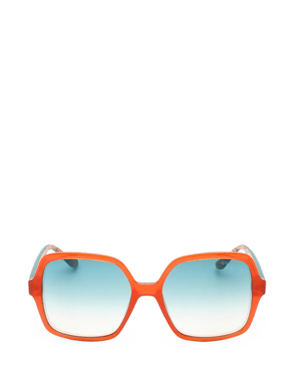 GUESS USA geometric-frame sunglasses - Arancione