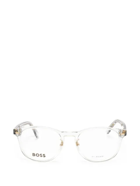 BOSS round-frame glasses