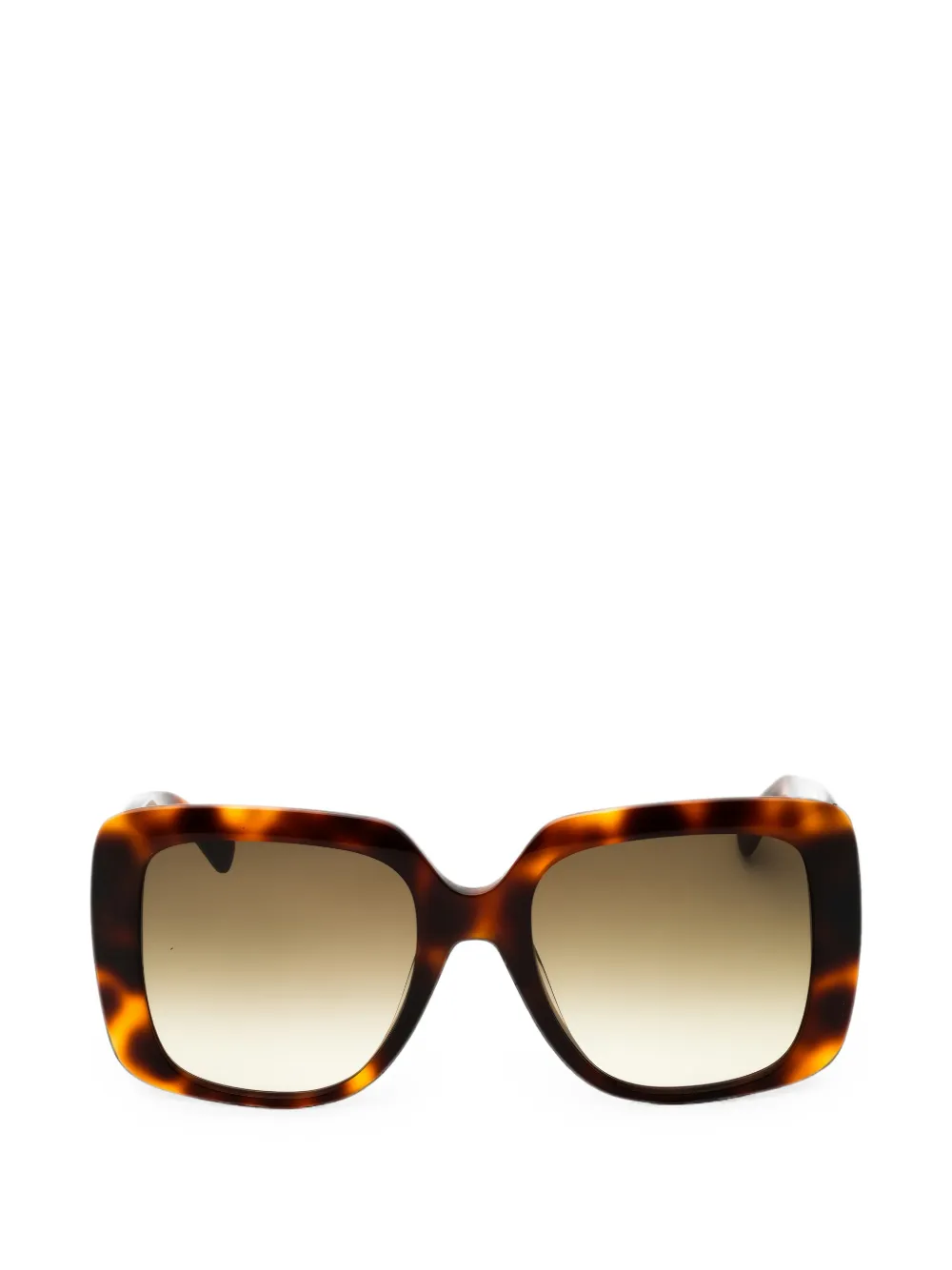 Longchamp tortoiseshell-effect rectangle-frame sunglasses - Marrone