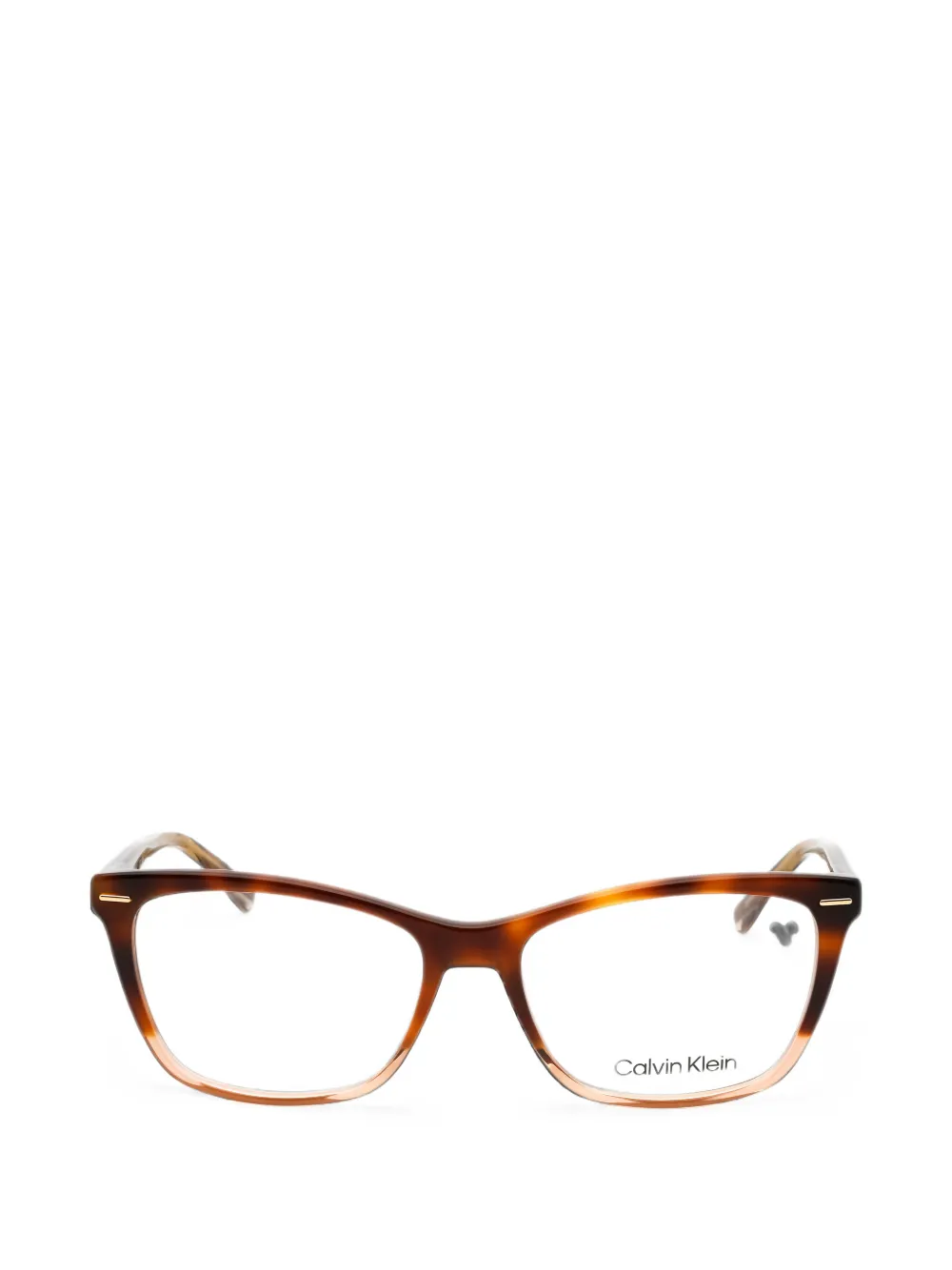 Calvin Klein rectangle-frame glasses - Marrone