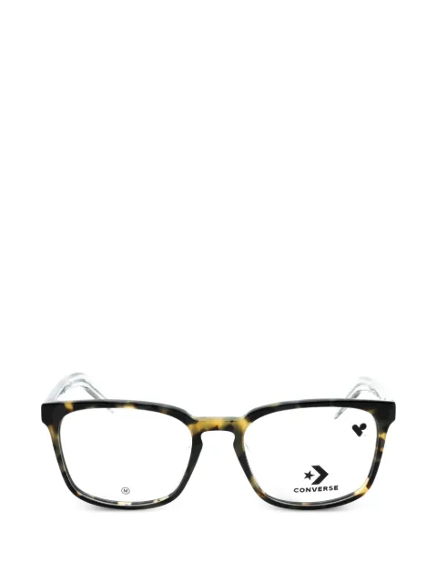 Converse tortoiseshell-effect rectangle-frame glasses