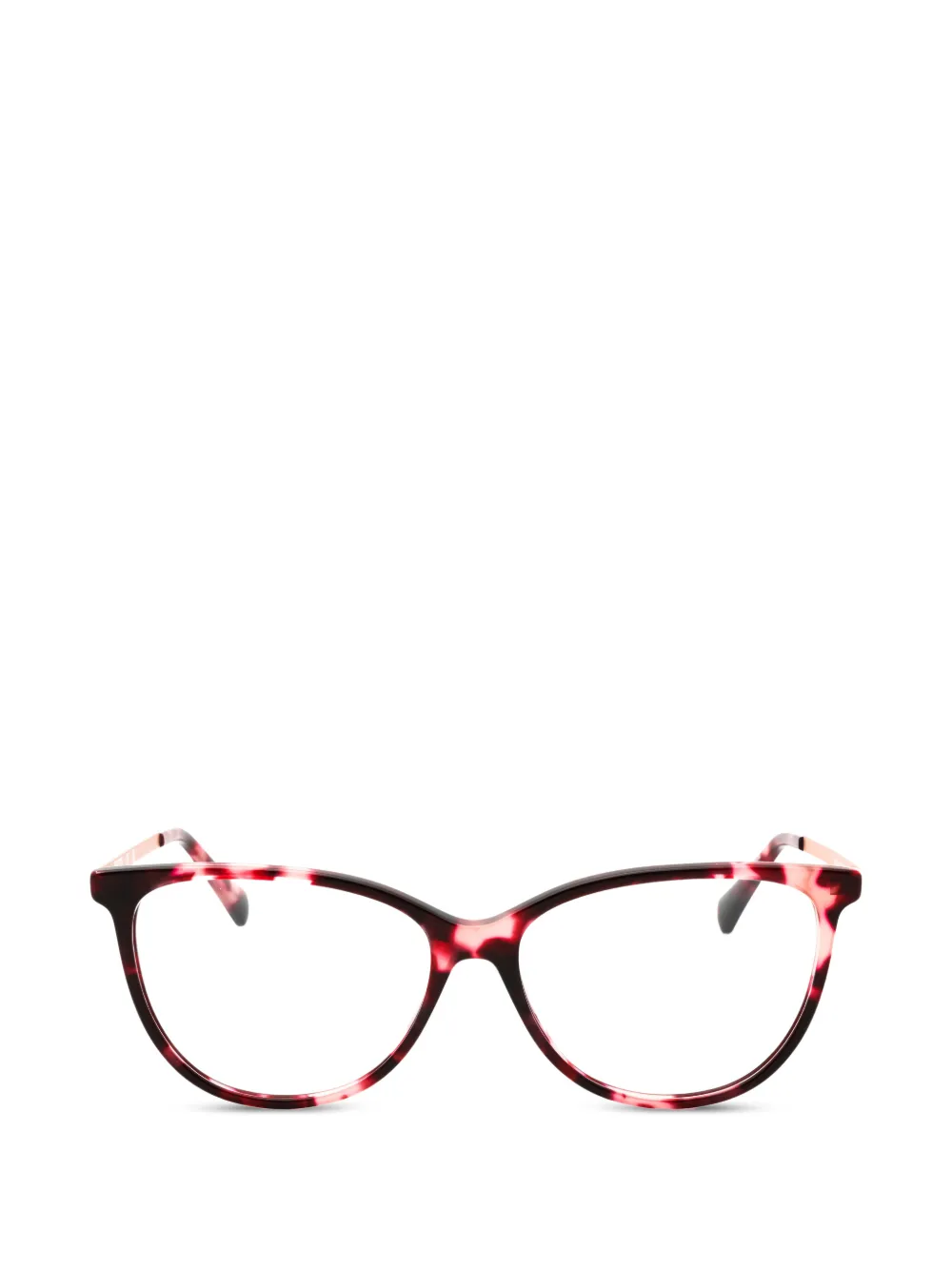 KENNETH COLE tortoiseshell-effect oval-frame glasses