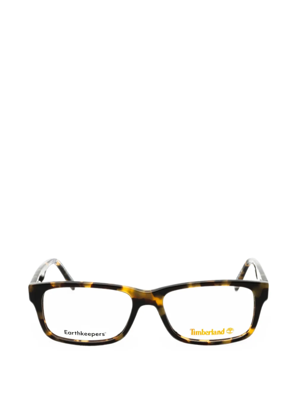 Timberland tortoiseshell-effect rectangle-frame glasses | Brown | Image 1