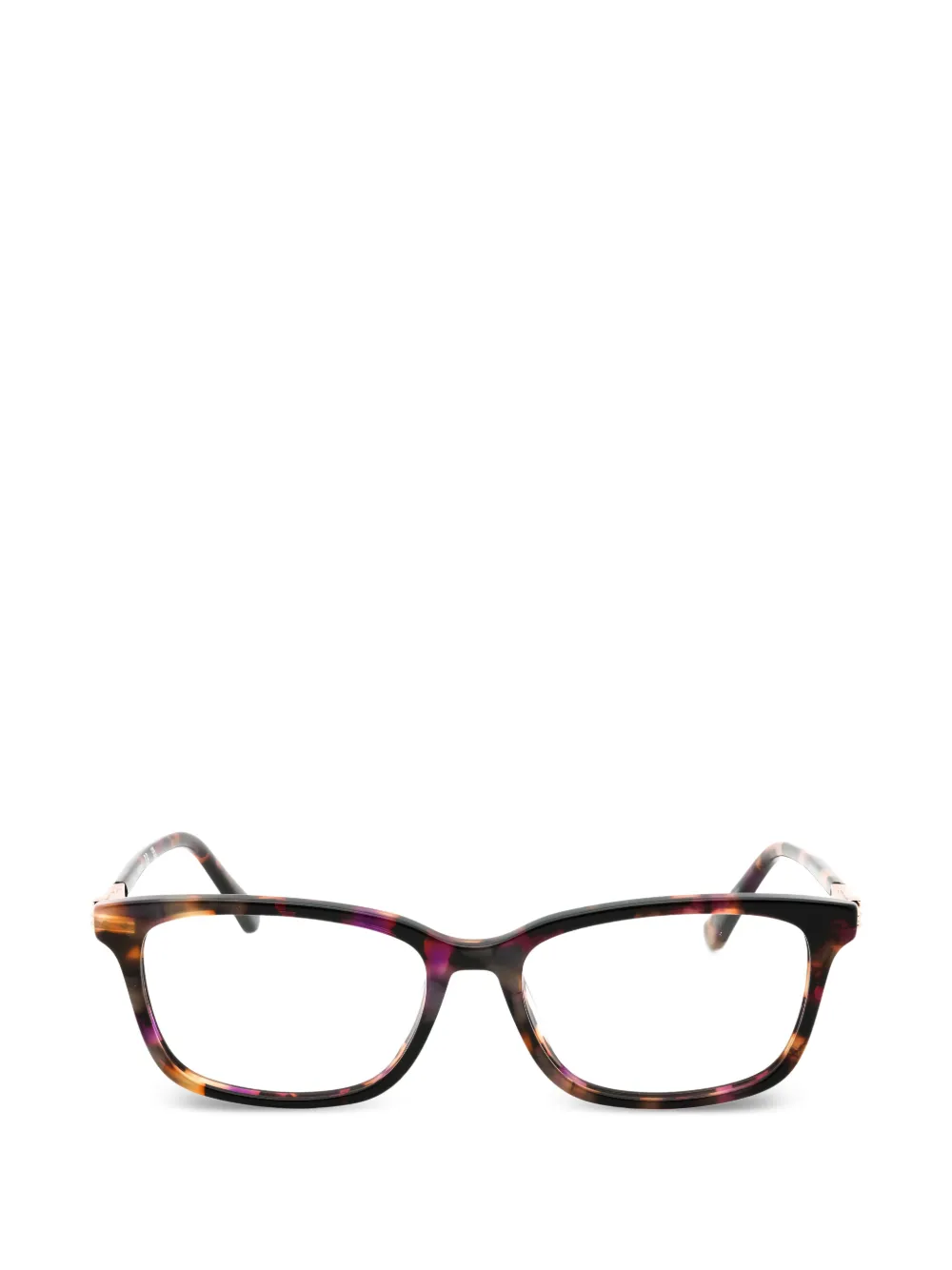 GUESS EYEWEAR tortoiseshell-effect rectangle-frame glasses