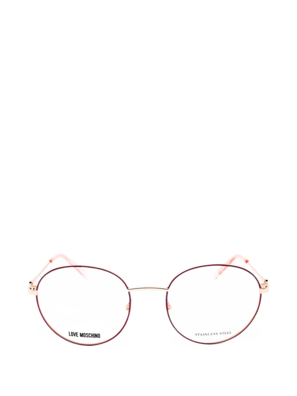 Love Moschino Round-frame Glasses In Red