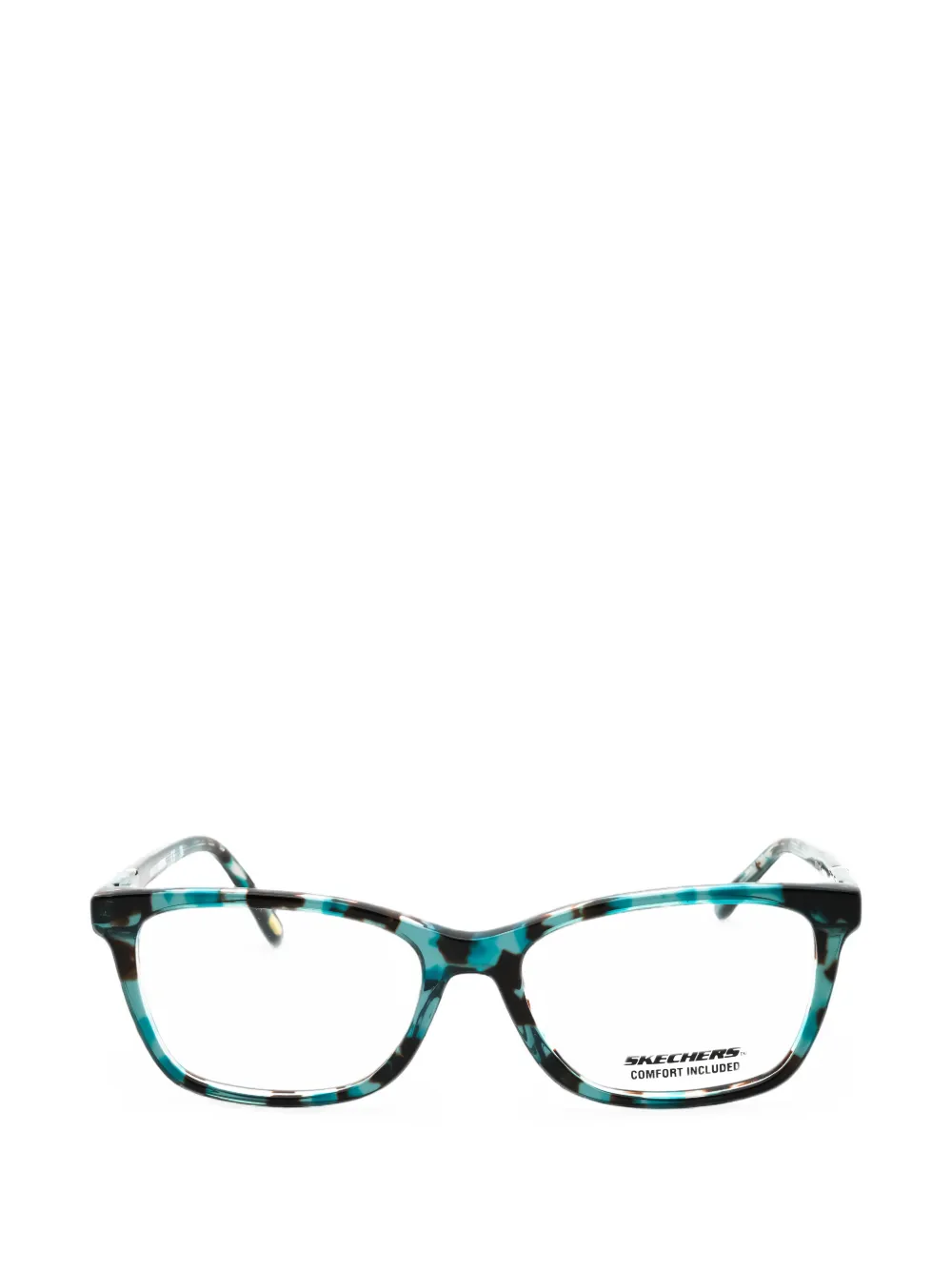 Skechers tortoiseshell-effect rectangle-frame glasses · 53