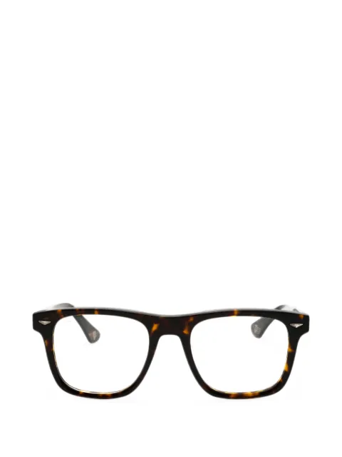 Police tortoiseshell-effect square-frame glasses