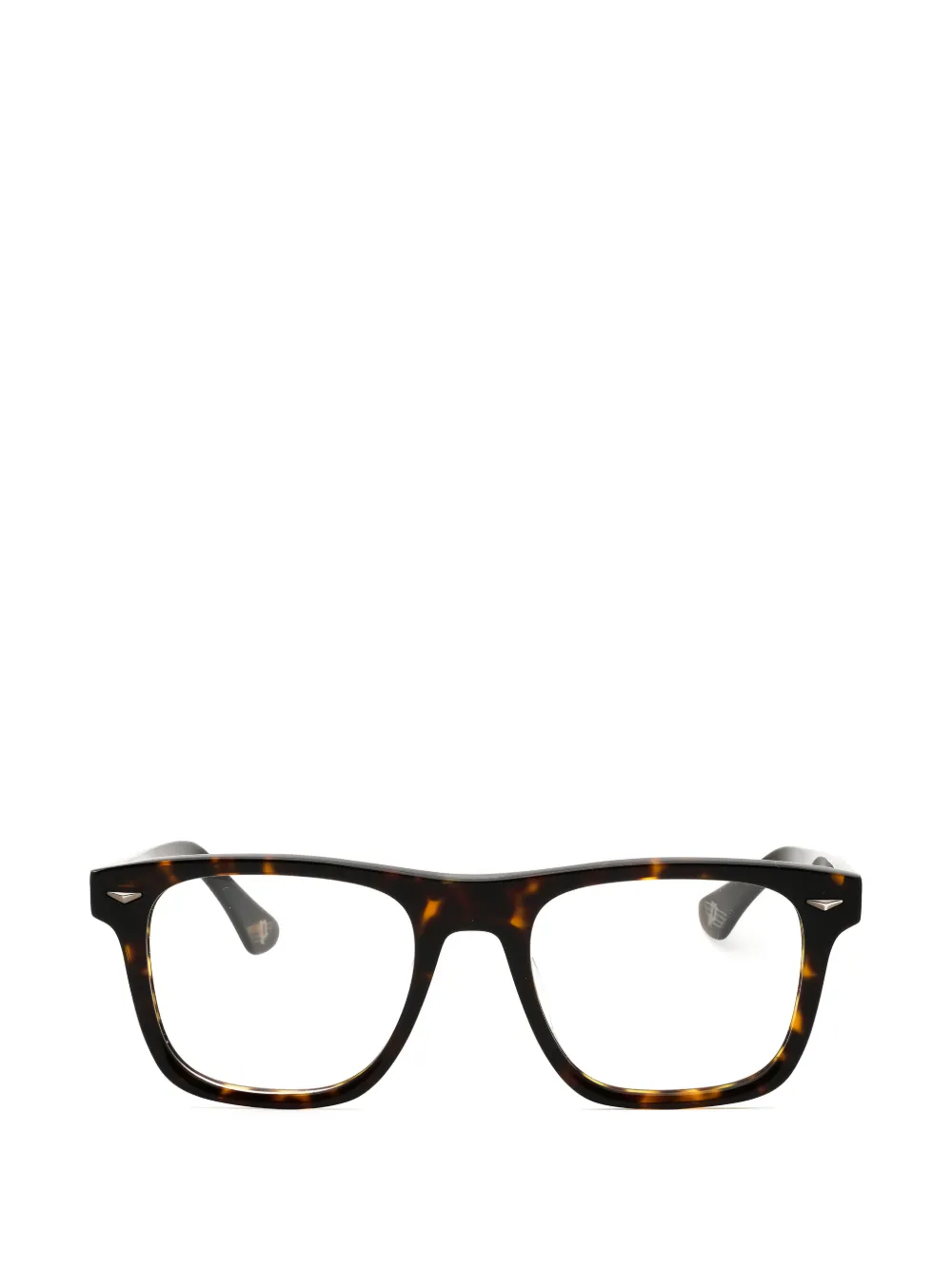 Police tortoiseshell-effect square-frame glasses