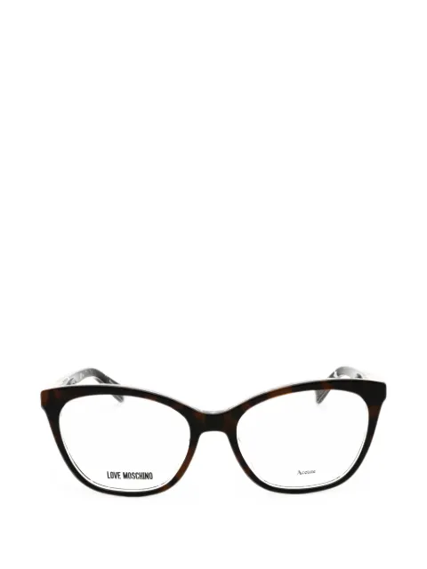 Love Moschino tortoiseshell-effect cat-eye frame glasses
