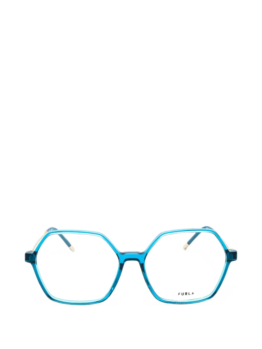 Furla hexagonal-frame glasses - Blu