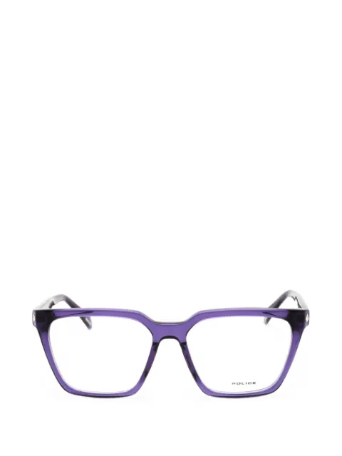 Police rectangle-frame glasses