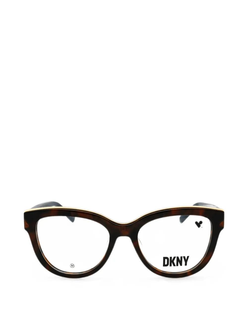 DKNY tortoiseshell-effect cat-eye glasses - Marrone