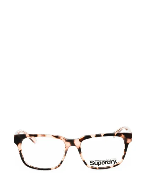 Superdry tortoiseshell-effect rectangle-frame glasses