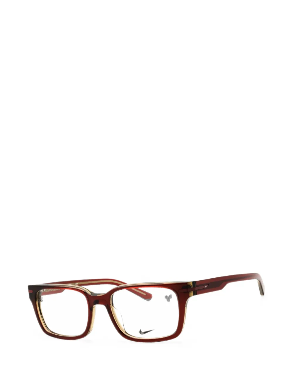 Nike rectangle-frame glasses Rood