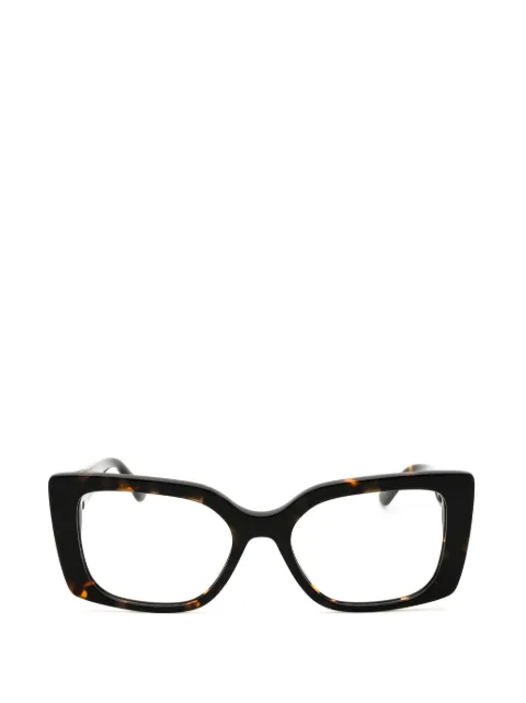 GUESS EYEWEAR tortoiseshell-effect rectangle-frame glasses