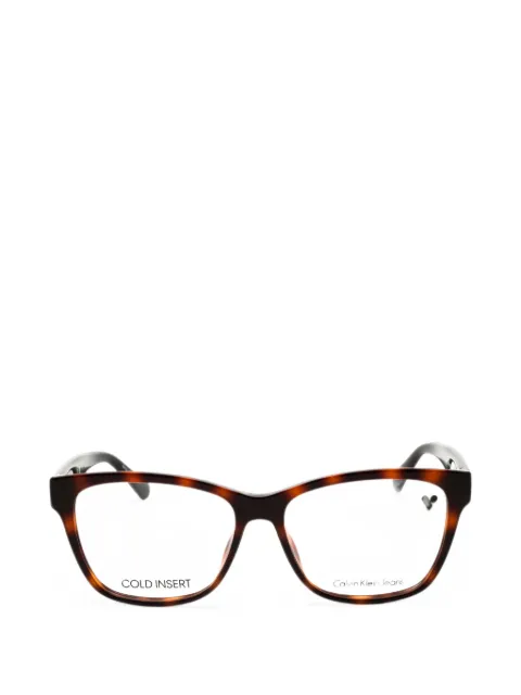 Calvin Klein Jeans tortoiseshell-effect rectangle-frame glasses