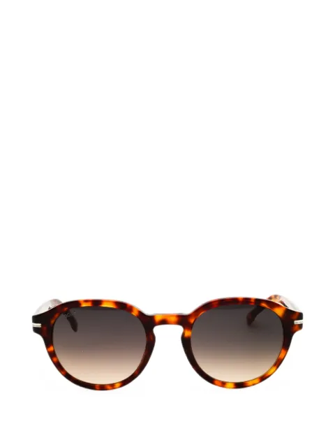 BOSS tortoiseshell-effect round-frame sunglasses