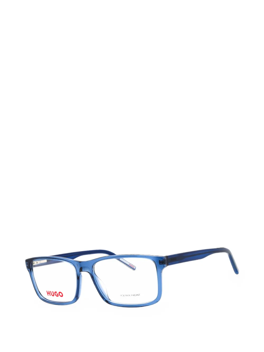 HUGO rectangle-frame glasses Blauw