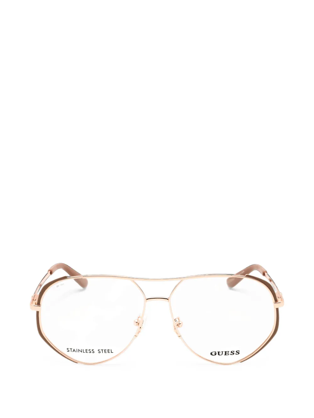 GUESS EYEWEAR double-bridge geometric-frame glasses