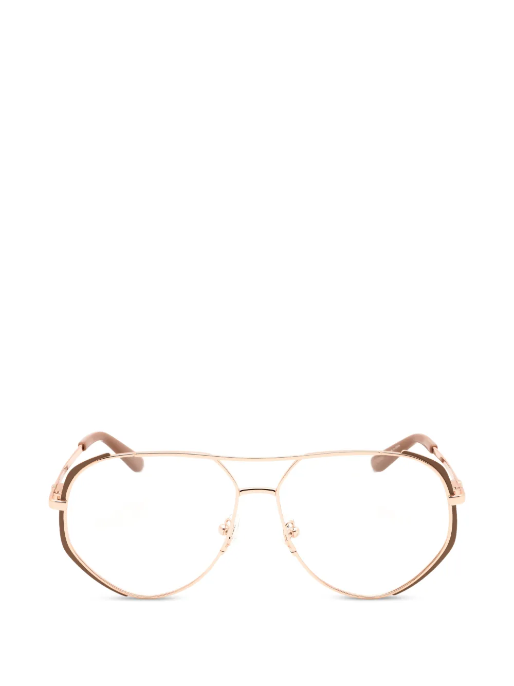 GUESS EYEWEAR double-bridge geometric-frame glasses