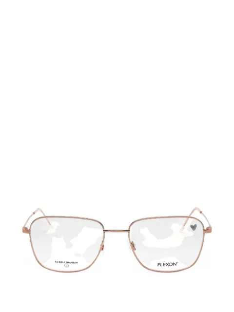 Flexon rectangle-frame glasses