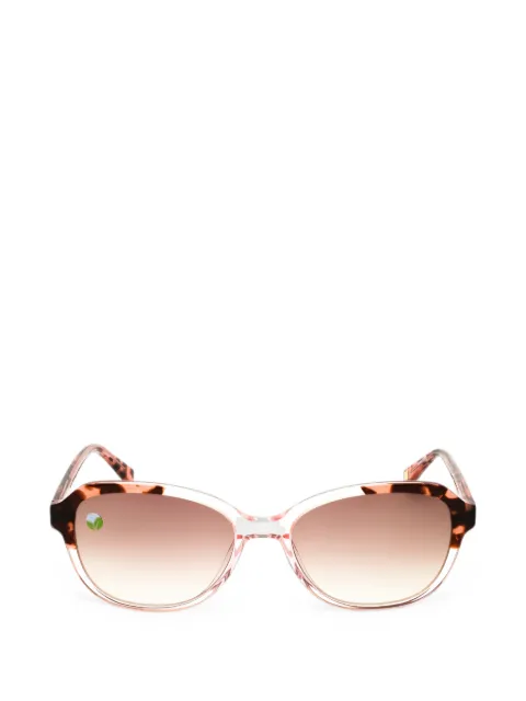 ANNE KLEIN tortoiseshell-effect oval-frame sunglasses