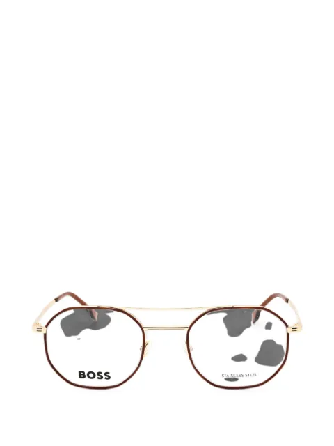 BOSS geometric-frame glasses