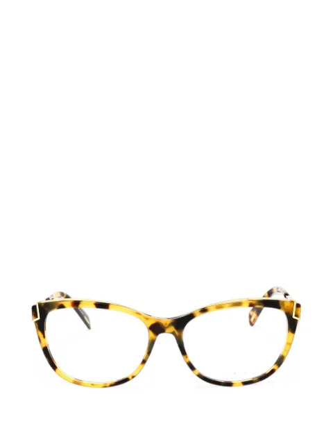Police tortoiseshell-effect cat-eye frame glasses